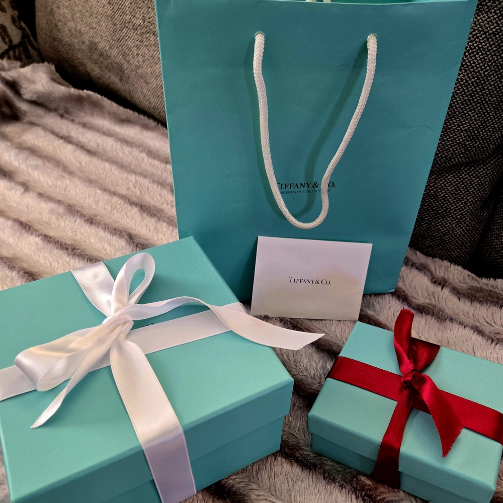 Tiffany & Co. Blue Gift Bag and Boxes only.